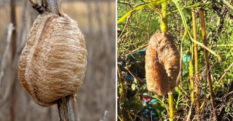 What It Means When You Find A Praying Mantis Egg Case In Your Michigan Garden