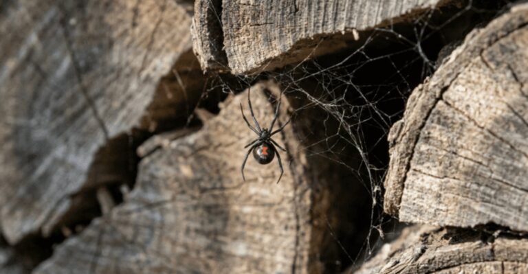 What To Do If You Find A Black Widow While Stacking Firewood In California