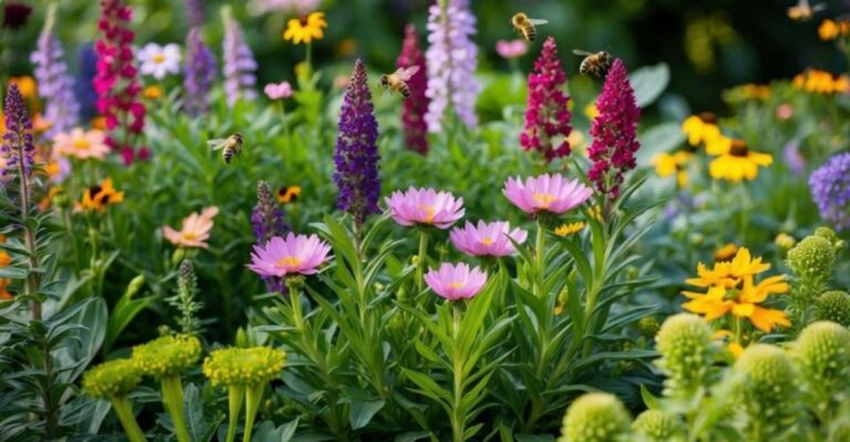 perennial flowers in full bloom