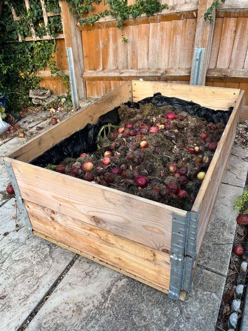 A Hot Compost Pile Turns Bruised Fruit Into Dark Crumbly Compost