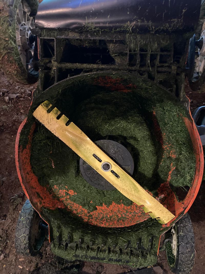 A Mulching Blade Chops Leaves Finer