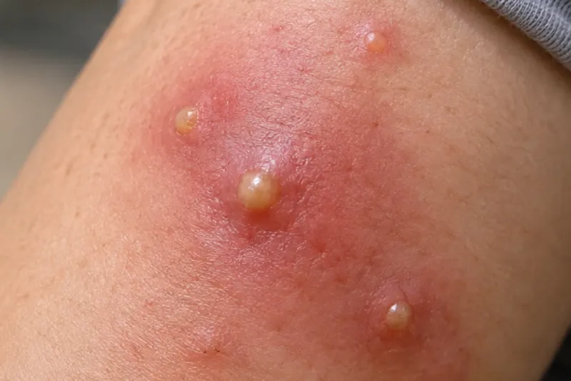 A Sting Leaves A Telltale White Blister A Sting Leaves A Telltale White Blister