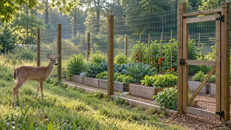 A Tall Deer Fence Protects Your Garden Better Than Any Spray
