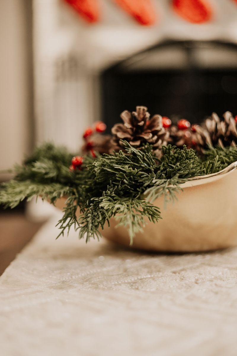 Arrange Big Cones Into A Holiday Centerpiece