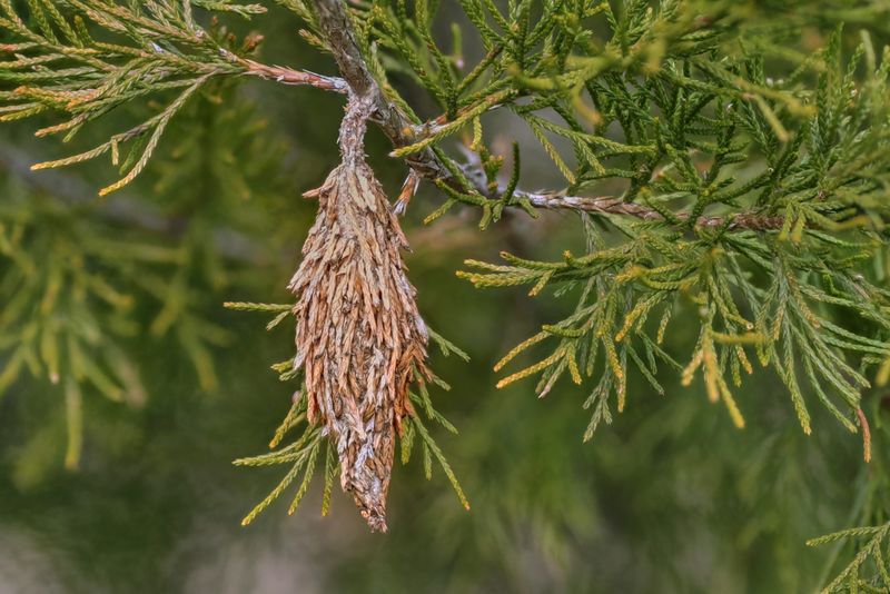 Bagworm Cases Built From Silk And Needles