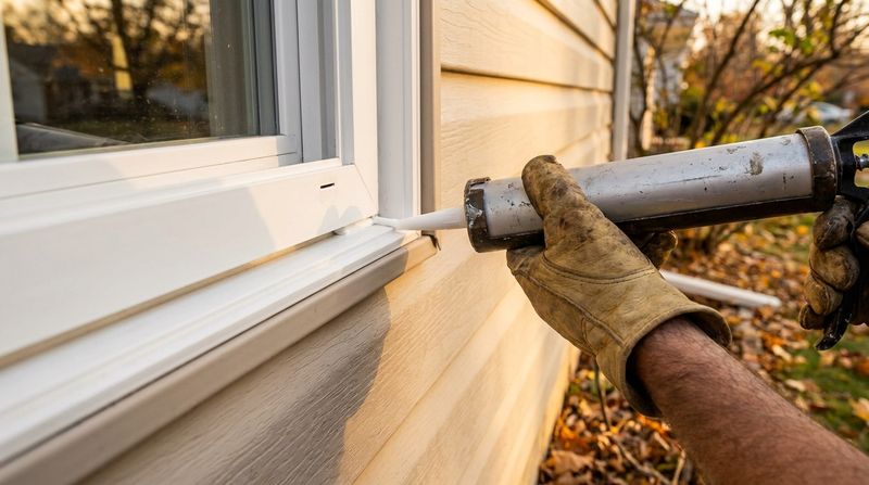 Caulk Gaps Around Windows And Doors