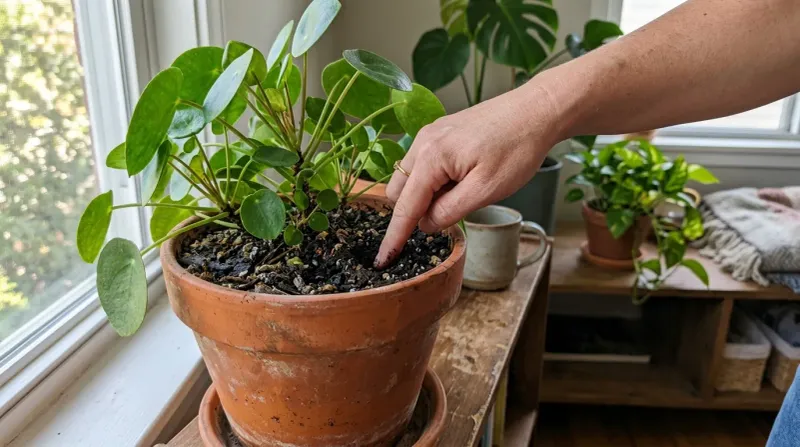 Check the soil before changing your watering