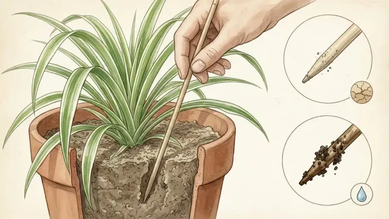 Check the top inch of soil before watering