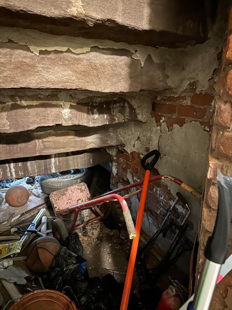 Clutter Stored Beneath Stairs And Overhangs