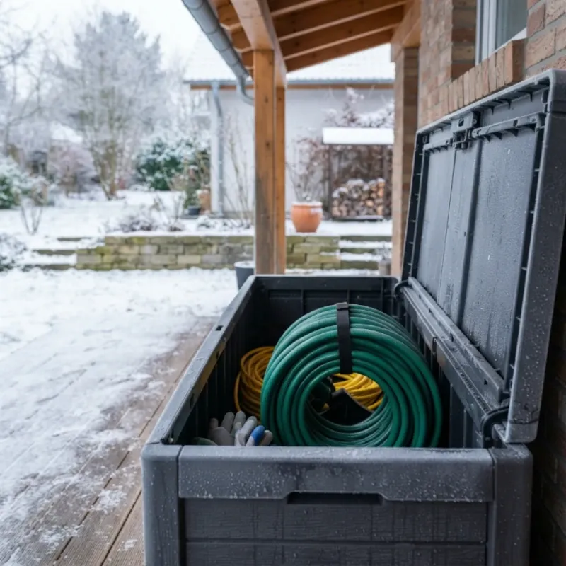 Coil And Store Hoses Inside The Garage Or Shed