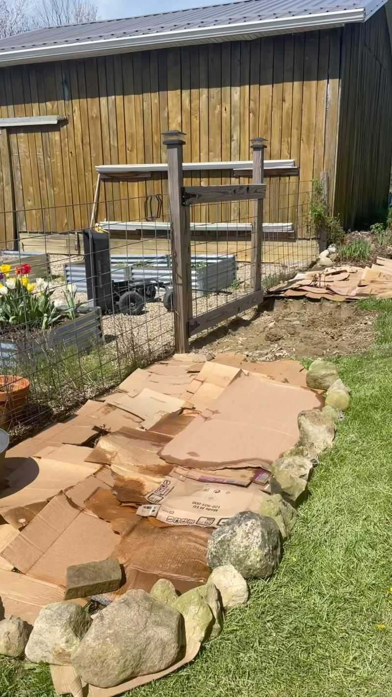 Cover The Sod With A Cardboard Blanket