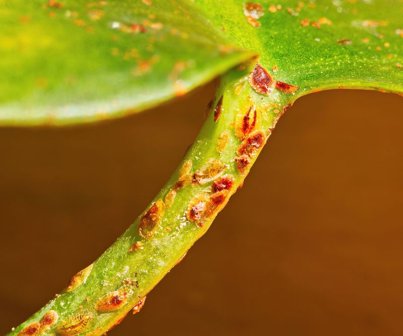 Feel For Sticky Residue From Scale And Aphids
