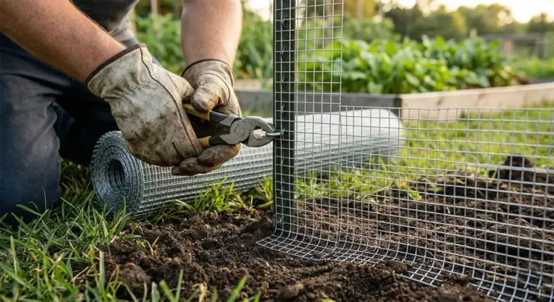 Fence Beds With Buried Wire Mesh Fence Beds With Buried Wire Mesh