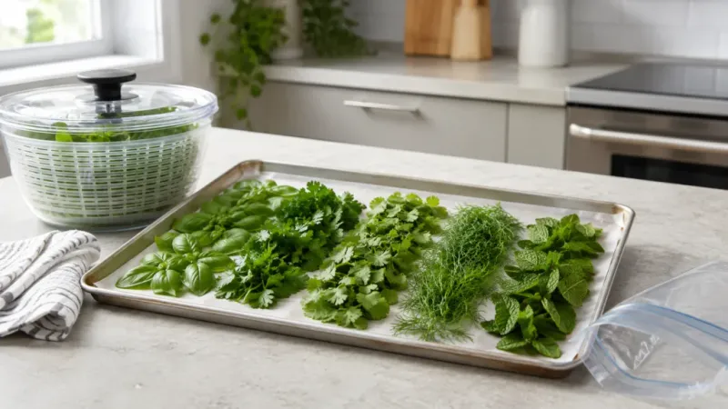Flash Freeze Whole Leaves For Easy Use