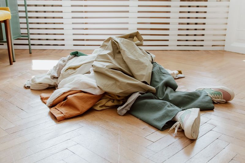 Forgotten Shoes And Clothing Piles
