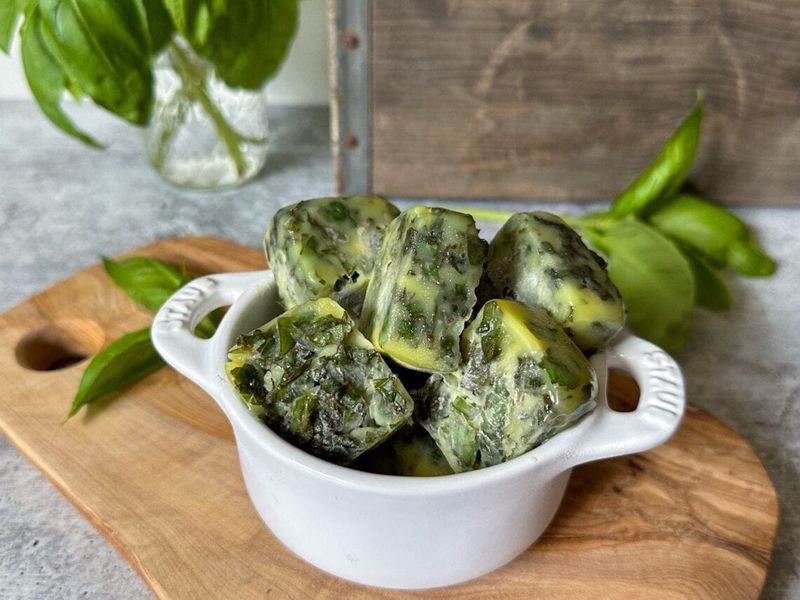 Freeze Tender Herbs In Oil Or Water
