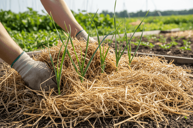 Garlic Grows Best Under Straw Garlic Grows Best Under Straw