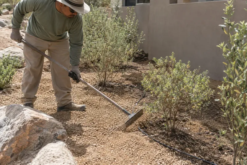 Keep fine soil from building up in the gravel