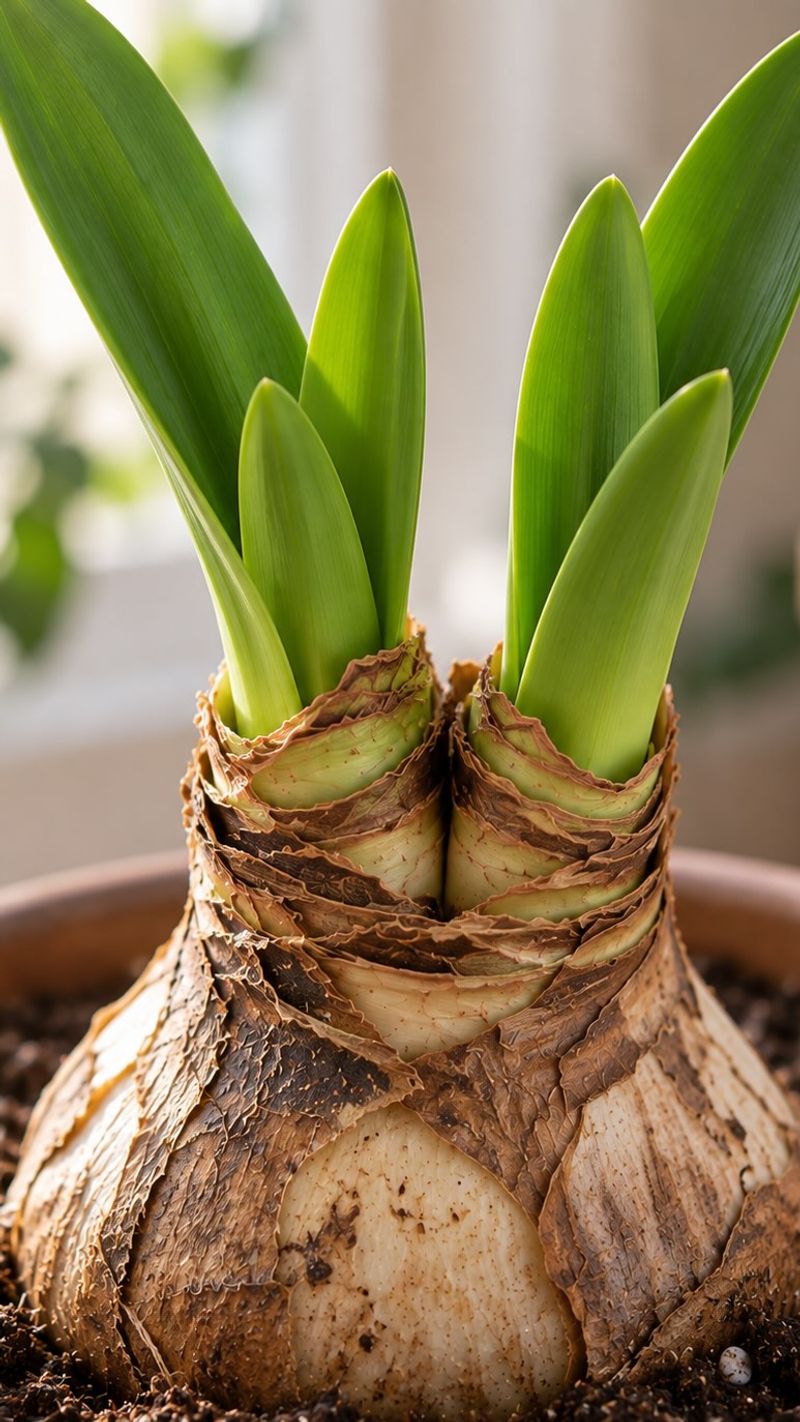 Leave The Top Half Of The Amaryllis Bulb Above The Soil