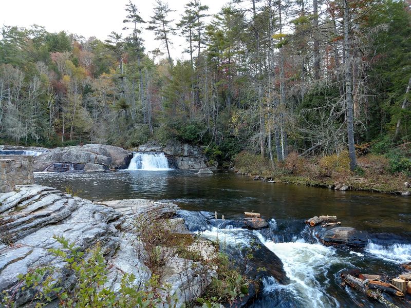 Linville Falls Plunges Into A Rugged Gorge Linville Falls Plunges Into A Rugged Gorge