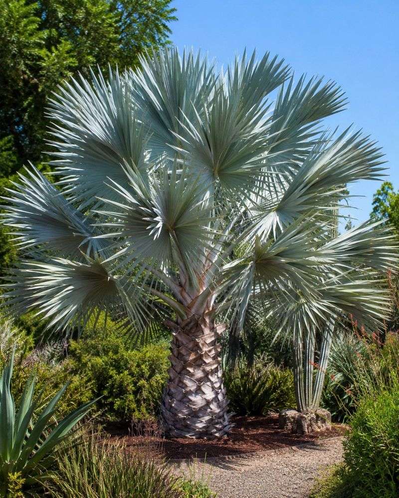 Mexican Blue Palm Brings Silver Foliage