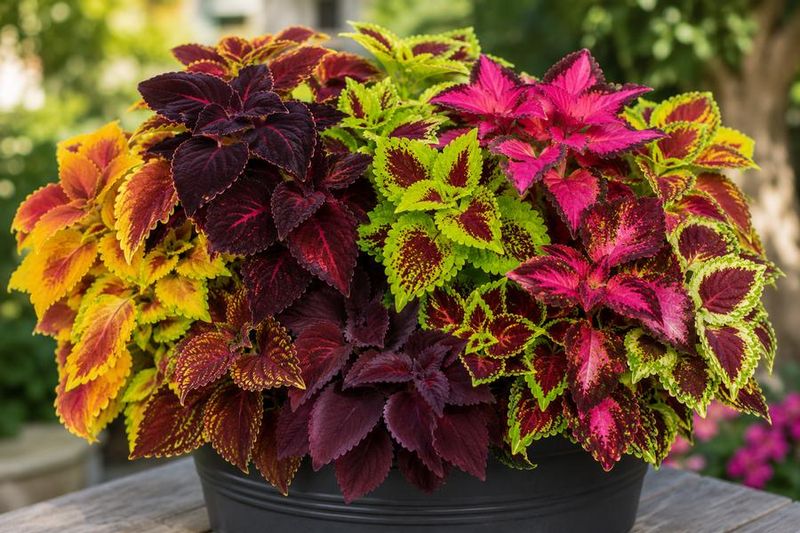 Pair ‘Alabama Sunset’ Coleus With ‘Petra’ Croton Pair ‘Alabama Sunset’ Coleus With ‘Petra’ Croton