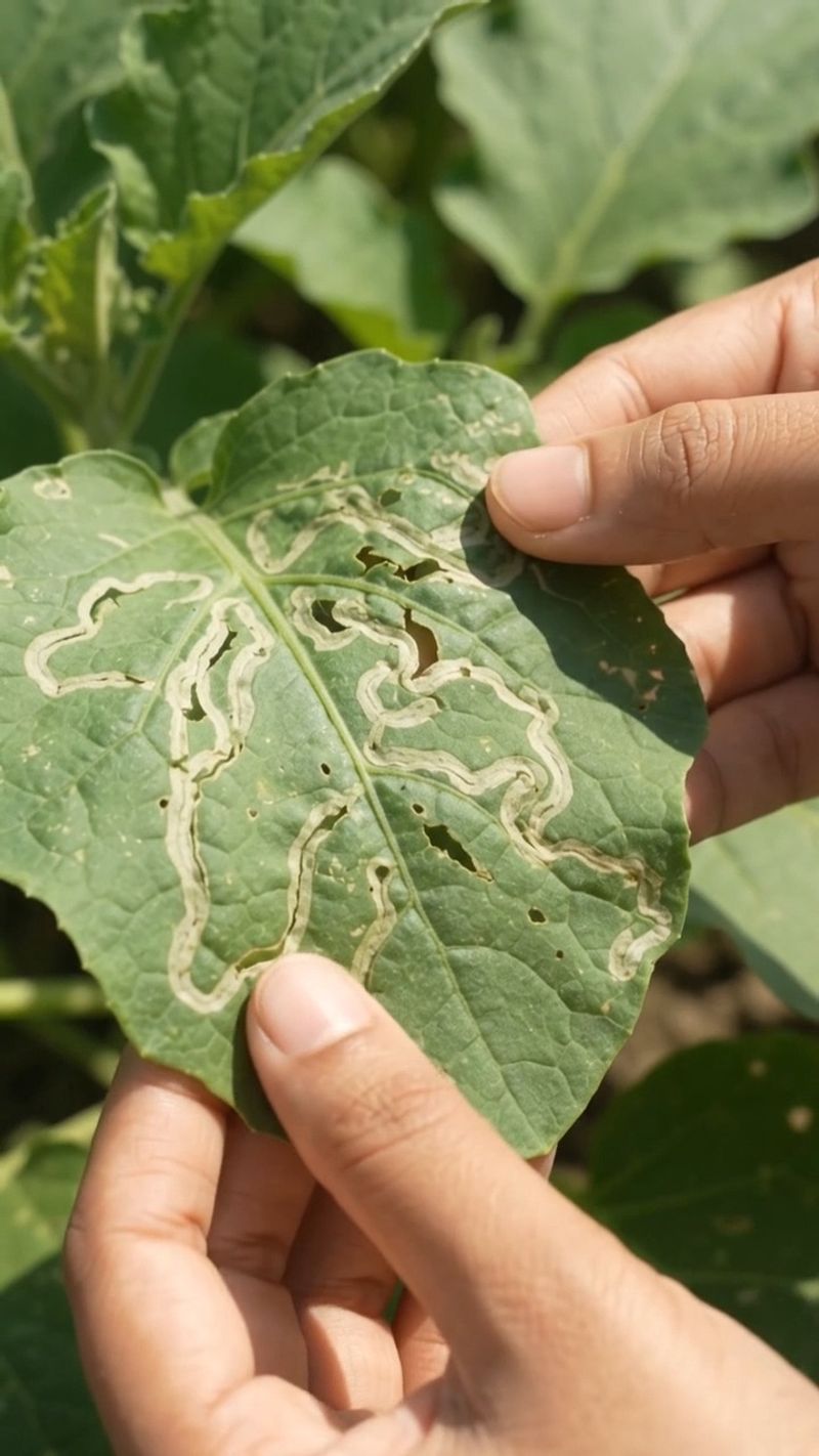 Pinch Off Mined Leaves And Crush Larvae