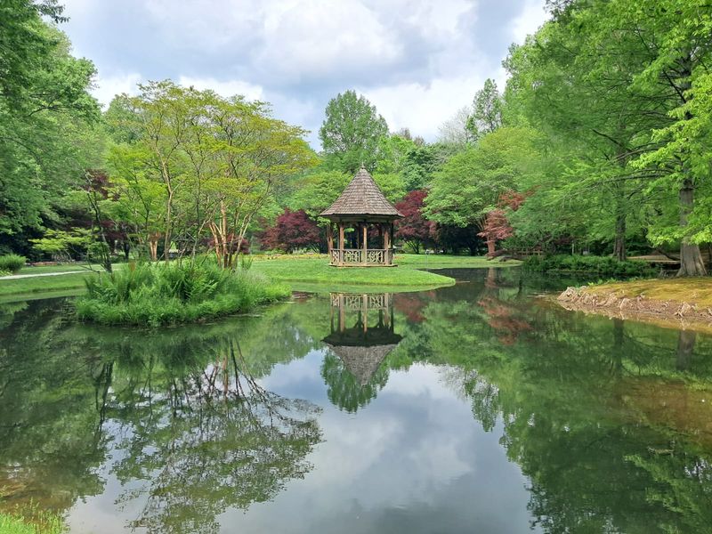Ponds Bridges And Stone Lanterns Create A Striking Japanese Garden Ponds Bridges And Stone Lanterns Create A Striking Japanese Garden