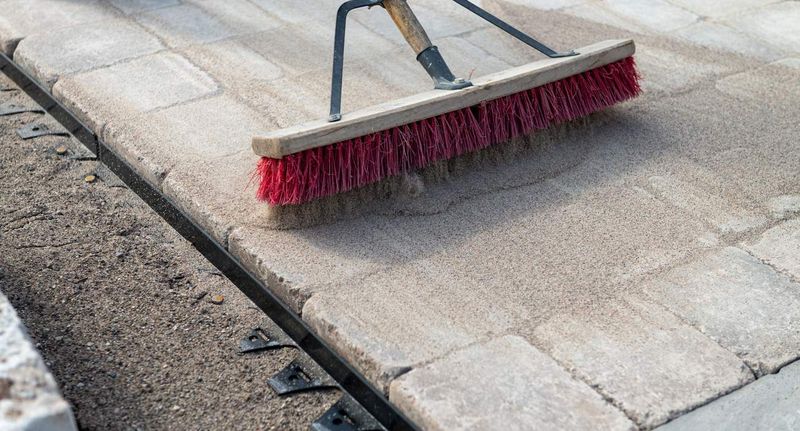 Refill depleted joints with material suited to the pavers