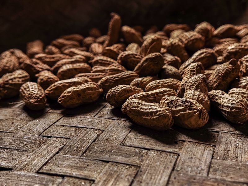 Spread Loose Peanut Pods On Mesh Drying Screens