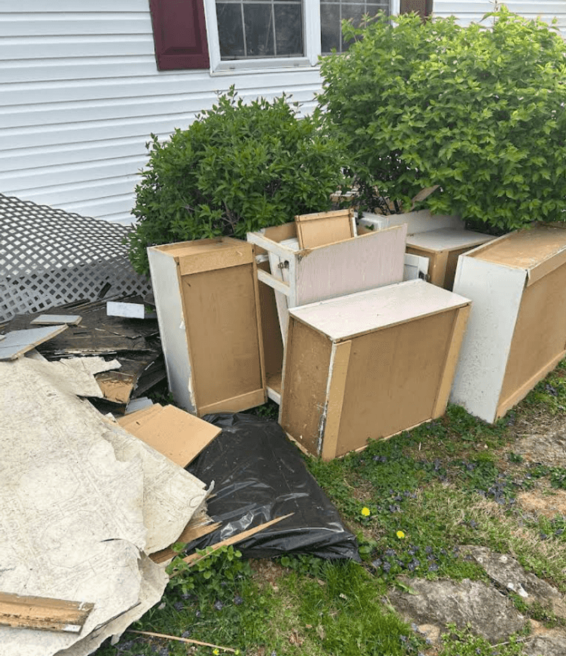 Stacking Debris Against The House