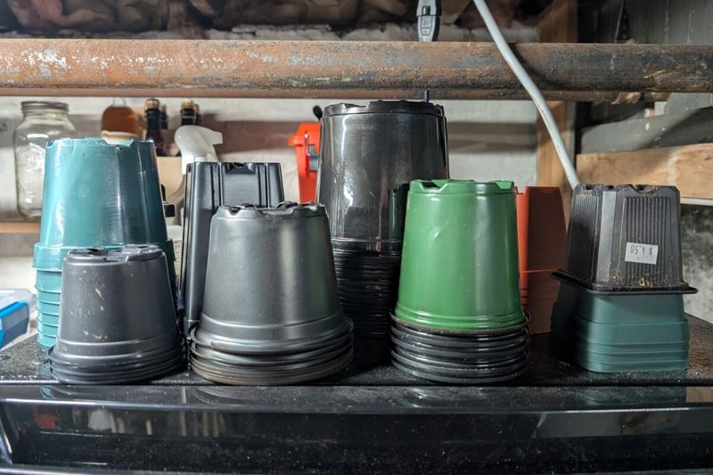 Store Plastic Pots Upside Down