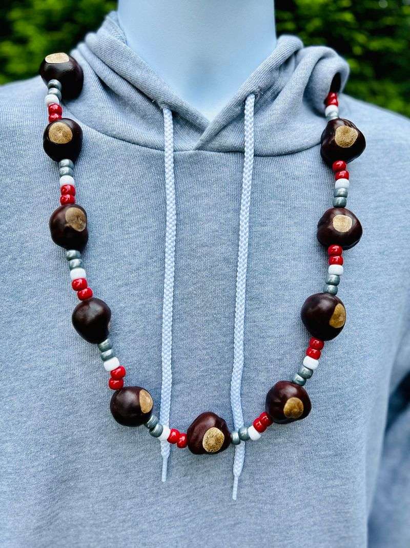 String A Few Into A Classic Buckeye Necklace String A Few Into A Classic Buckeye Necklace