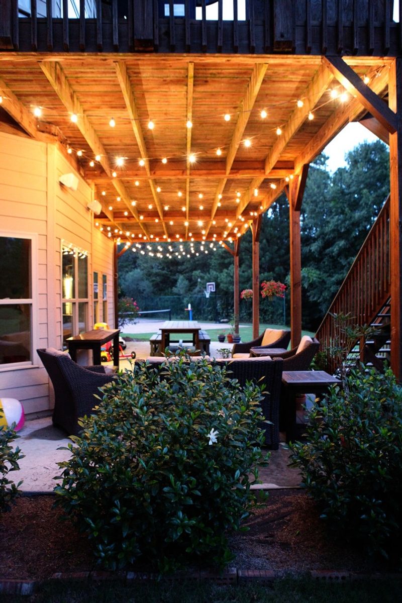 String Lights Overhead For A Glowing Ceiling String Lights Overhead For A Glowing Ceiling