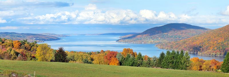 The Finger Lakes Glow Around Mid-October The Finger Lakes Glow Around Mid-October