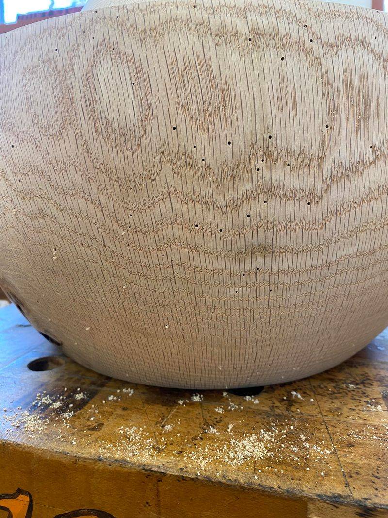 Tiny Holes With Sawdust Point To Powderpost Beetles