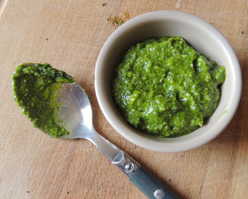 Turn Them Into A Bright Green Pesto