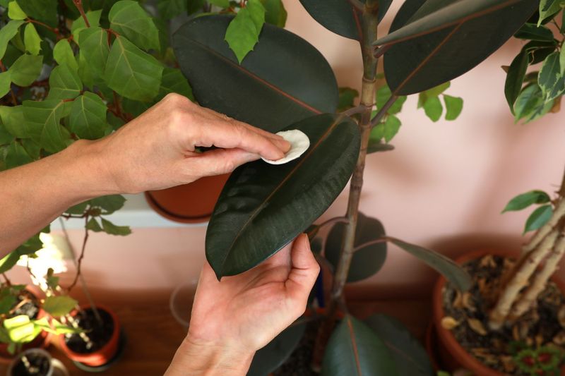 Wipe Each Leaf With A Damp Microfiber Cloth Wipe Each Leaf With A Damp Microfiber Cloth