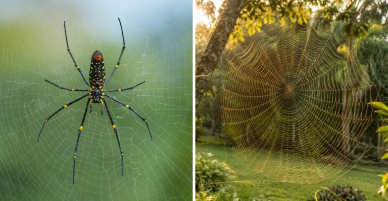 Large Golden Webs Are Spanning Alabama Yards, And Their Builders Are Calmer Than They Look