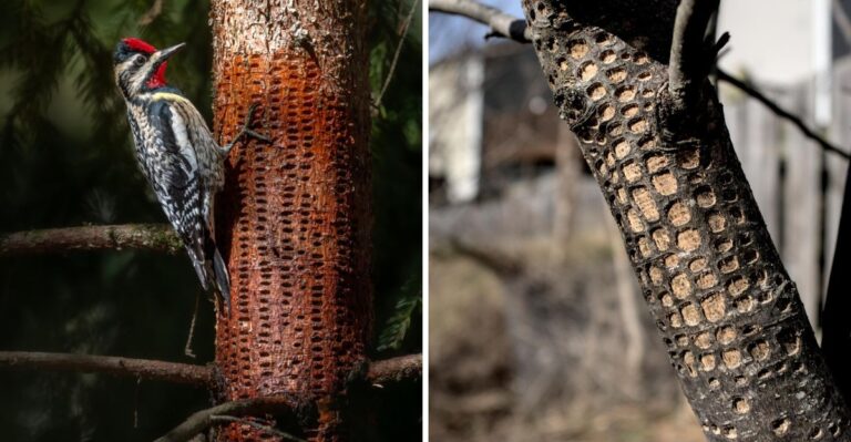 Neat Rows Of Tiny Holes Are Appearing On New Jersey Trees, And The Bird Behind Them Is Mainly A Winter Visitor