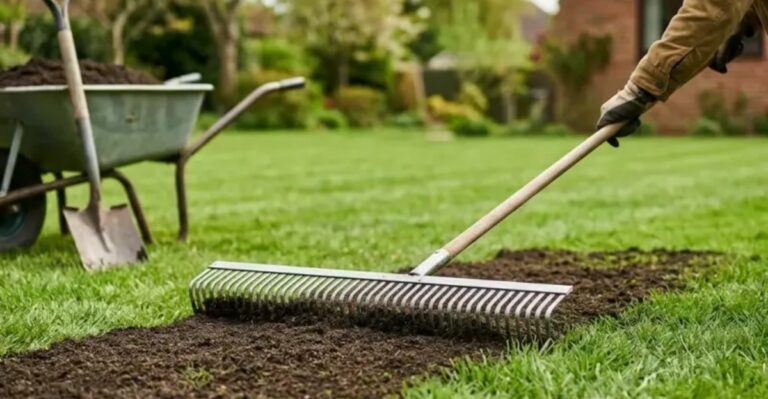 Level A Bumpy Lawn Without Heavy Equipment Using Just A Rake And A Shovel